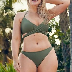 NWT Aerie OG Cheeky Bottom in Olive